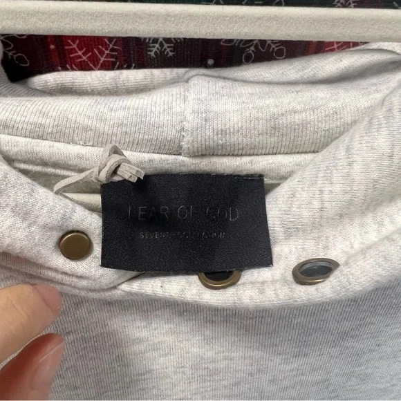 Fear Of God Thick White Hooded Sweatshirt